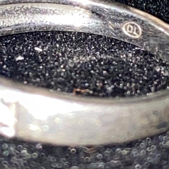 Sterling Silver Cubic Zirconia Engagement Ring With 7 Faceted Stones Stamped 925 - Picture 5 of 16